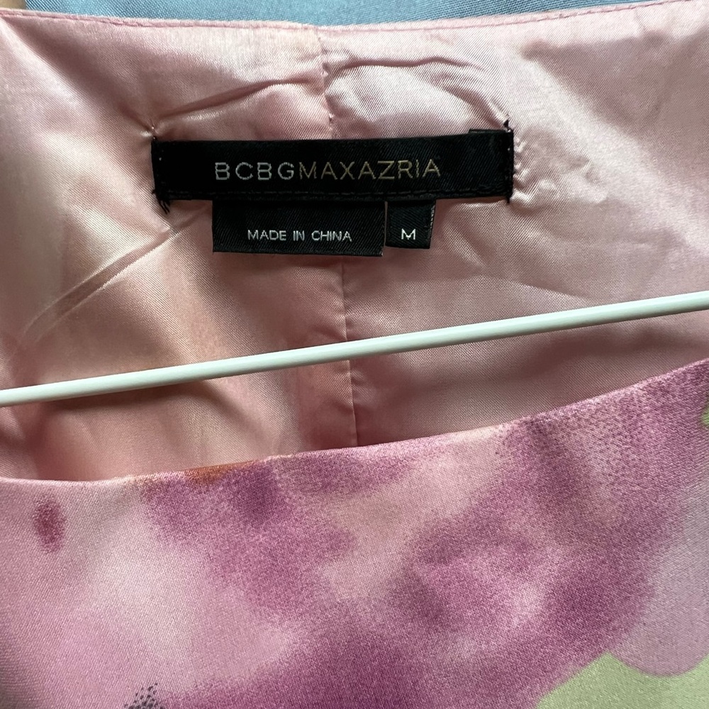 BCBGMaxAzria Pink and Orange Floral Mini Dress - Picture 3 of 8